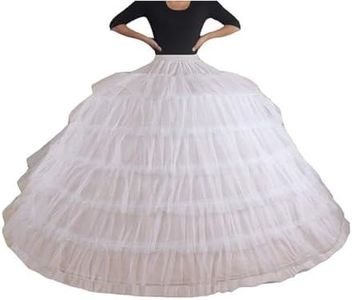 VCCICANY Tulle Crinoline Petticoat 6 Hoop Skirt A line Slip Floor Length Underskirt for Wedding Dress Bridal Ball Gown
