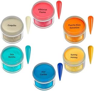 Tones Coverland Professional Acrylic Nail Powder Summer Collection "Un Verano en PR" (6 Pc x 1.5 oz) for Nail Art