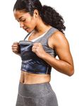 Sweat Shaper Women's Premium Workout Tank Top Slimming Polymer Sauna Vest, Grey, XX-Large-3X-Large