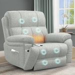 YONISEE Lift Chair Recliners for Elderly, Recliner Chair with Massage & Heat, Extended Footrest, Oversized Recliners Armchair Lounge Sofa with Type C+USB Ports, Hidden Drink Holders, Dual Side Pockets