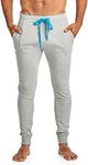 Balanced Tech Men's Jersey Knit Jogger Lounge Pants - Ottoman Ribbed LH Grey - X-Large
