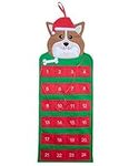 Happie Hare - Corgi Dog Pet Puppy Hanging Holiday Advent Calendar with Pockets - Countdown to Christmas And Holiday for Kids & Family - (Corgi Advent Calendar)