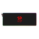 Redragon P027 RGB Gaming Mouse Pad Wired LED Mouse Mat Large Extended Soft Low Friction Silk Cloth Surface Stitched Edges Non-Slip Rubber Base for MMO Computer Windows PC Gamers (31.5 x11.8inches)