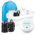 LeCuag Foot Spa Detox Machine with Portable Bag, Ionic Detox Foot Bath Machine Hydrogen Negative ion Foot Spa Tub with Foot Basin, 2 Arrays, 100 Liners