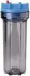 Pentair Pentek 158117 Traditional Slim Line Filter Housing, 1/4" NPT #10 Under Sink Clear Water Filter Housing with Pressure Relief Button, 10-Inch, Clear