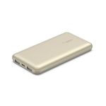 Belkin 10000 mAh Lithium-ion Power Bank, Premium Gold Edition | Type C PD Input & Output | Tripple Output | 2-Year $2500 CEW