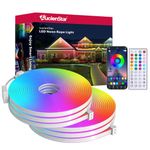 Lucienstar LED Rope Lights - 20M Flexible LED Neon Rope Lights Control with Remote/APP, IP65 Waterproof RGB Neon Lights, Music Sync, Multiple Modes, for Bedroom Outdoors Decor（10MX2）