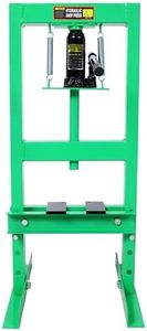 6 Ton Hydraulic Shop Press, H-Frame Benchtop Press with Adjustable Table, 35.8 Inch Height, Green