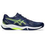 ASICS Men's Blade FlyteFoam Squash Shoes, 9, Blue Expanse/Safety Yellow