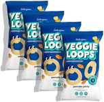 Little Spoon Pancake Party Veggie Loops, Chickpea Snack, Baked Not Fried, Avocado Oil, Hidden Veggies, Tastier Snacks for Kids, 2g Protein, Gluten-Free, 4 Pack