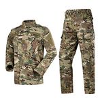 Mens Military Tactical Pants and Jackets Suits Hunting ACU Camouflage Combat Uniform Cargo Set