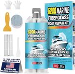 5200 Marine Fiberglass Repair Kit for Boats, Gel Coat Repair Kit for Boats, Epoxy Filler for Fiberglass Boats Fix Holes, Chips and Deep Cracks, Gelcoat Repair kit for Fiberglass, Acrylic, Porcelain