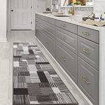 BY COCOON 2'x8' Runner Rug| Carpet Runner Kitchen Rug Kitchen Runner Washable Rug Entryway Rugs Hallway Runner Runners Rugs for Hallway Non Slip Rug Runner (57 Cm x 244 Cm Grey Rug)