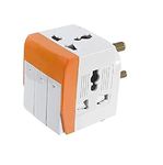 3-in-1 Universal Travel Adapter Multi-Plug with Individual Switch Socket with Spike Buster Fuse Protected | multiplug Three pin Plug Socket |3 PIN 3 Way Plug for Home, Office Laptop Desktop (SP3-1)