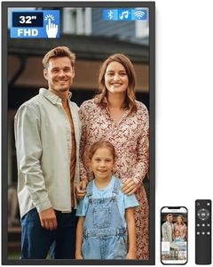 Arktronic 32 Inch FHD Extra Large Digital Picture Frame Touchscreen, 64GB FHD IPS WiFi Digital Photo Frame Remote, Share Photo/Video via Apps, Email, Auto-Rotate, Black