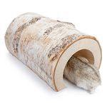 Niteangel Hamster Hideout Tree Trunk Tunnel for Dwarf Syrian Hamsters Gerbils and Small Animals (Half Tunnel)