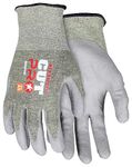 MCR Safety 9828PUM Cut Pro 18 Gauge HyperMax Work Glove, Cut Protection, Polyurethane Coated Palm & Fingertips, Medium