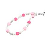 kawai Multi Color Heart Shape Cute Fimo Beads phone chain Pearl Mobile Phone Charm Cell Phone Accessories For women And Girls