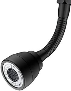Aireador Grifo Giratorio 360°, 3 Modos Alargador Aireador Grifo Cocina, Extensor Adaptador Grifo Lavabo, Aireador extensor grifo cocina, Adaptador grifo cocina para Lavabos de Cocina y Baño (Negro)