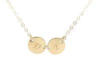 Personalized TWO Initial Charm Neck