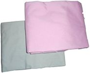 Baby Doll Bedding 2 Piece Cradle Sheet Set, Grey/Pink