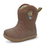 JAN & JUL Waterproof Insulated Snow Boots for Boys and Girls (Brown Birch, Size 10 Kids)