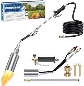 SEVENMEET Propane Torch Weed Burner, 1,800,000 BTU Weed Torch with 11.5FT Hose, Blow Torch with Self Igniter & 1lb Propane Cylinder Adapter, Flamethrower for Weeding, Roof Asphalt, Snow Melting