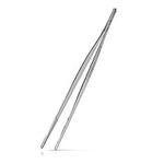 Navaris Stainless Steel Kitchen Tweezers - Kitchen Tweezer Tongs for Precision Cooking, BBQ Grill, Food Decorating - Chef Tweezers 12 Inch / 30 cm