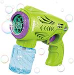 Dhrana Bubble Gun Machine with Bubble Solution for Toddlers Kids, Kids Toy Guns Outdoor Toys, 360° Automatic Bazooka Gatling Bubble Wand Nerf Machine Professional Gun for Parties