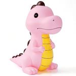 H&W Dinosaur Piggy Bank, Piggy Bank for Kids Pink,Unbreakable Money Box,Cute Dinosaur Money Bank,Coin Bank for Boys Girls, Brithday Home Decoration