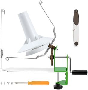 Hiboom Yarn Ball Winder Large Capacity Yarn Winder for Crocheting Yarn Spinner Hand Operated Yarn Cake Winder with Thread Cutter Scissor for Knitting Support 10 to 16 oz of Yarn(Light Green)
