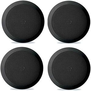 4) NEW Pyle PDIC81RDBK 250W 8 Inch Flush In-Wall In-Ceiling Black Speakers Four