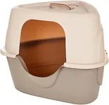 Amazon Basics Triangle Corner Covered Cat Litter Box - 26 x 20 x 23 Inches, Beige