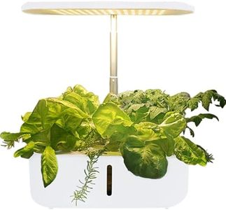 RoseFlower 10 Pods Smart Hydroponics Growing System Indoor Garden Planter, 14.2'' Height Adjustable Herb Garden with LED Grow Lights, Countertop Hydroponic Plant Growing System with 3.6L water tank