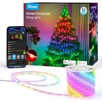 Govee 33ft String Lights, Smart RGBIC Rope Lights Indoor with 99+ Preset Scene Modes, IP65 Waterproof Christmas LED Lights Outdoor, Sync with Music, Works with Alexa, Holiday Home Party Decoration