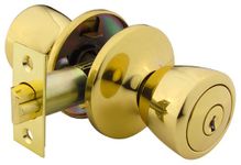 Homeplus+ Knob Door Lock Entry Tulip Polished Brass
