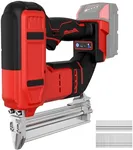 18 Gauge Cordless Brad Nailer & Staple Gun Compatible with Milwau-kee Battery, 2 in 1 Electric Nail Gun Battery Powered with 2000 Nails for Wood Carpentry, DIY & Home Improvement(No Battery)