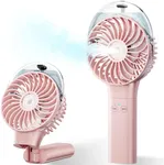 2026 Upgraded Portable Handheld Misting Fan - 180° Foldable Mini Personal Fan, 13H Cooling, 3 Speeds & 2 Water Sprayer Modes, Essential for Travel, Beach, Camping, Cruise, Gifts for Women