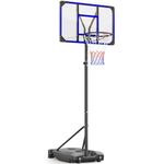 Basketball Hoop Outdoor Yohood Basketball Hoop and Stand 147-260cm Height Adjustable Portable Enlarged Base for Kids Teenagers Youth Adults Backyard Driveway Indoor Garden