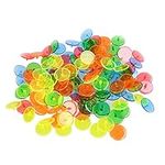 HugeDE 100 Pcs Clear Plastic Round Golf Ball Position Markers for Golf and Baseball Mixed Colors