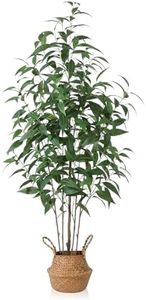 Ferrgoal Artificial Eucalyptus Tree, 55 Inch Tree Fake Plant in Pot for Home and Office Decor, Potted Faux Plants Tall Artificial Trees for Indoor, Outdoor, Lifelike Home Decoration
