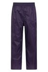 Mountain Warehouse Pakka Kids Waterproof Over Trousers - Taped Seams Rain Pants, Lightweight, Rip-Stop Overpants, Packaway Bag - for Autumn Winter, Walking, Travelling Purple Kids Size 11-12 Years