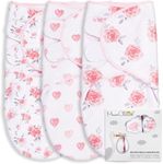 Mama Cheetah Baby Swaddle Sack 3-6 Month, Organic Cotton Swaddle Sleep Sack, Infant Swaddle Blanket Size Large, Swaddle for Large Babies, Large Swaddle Wrap, Easy Swaddles for Girl, 3-Pack, Grey/Pink