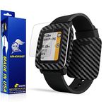 ArmorSuit MilitaryShield - Pebble Time Screen Protector [Full Coverage] + Black Carbon Fiber Full Body Skin / Front Anti-Bubble Ultra HD Shield w/ Lifetime Replacements