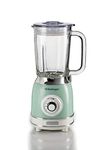 Ariete Vintage 58304 Glass Jug Blender, 1000W, 1.5 Litre Capacity Glass Jug, 4 Speeds + Pulse, Ice Crush Function, Anti Slip Feet, Stainless Steel Blades, Green - 1000 Watts