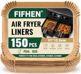 150PC Air Fryer Liners for Ninja Dual, FIFHEN Parchment Paper Air Fryer Liners Disposable, Air Fryer AF300UK AF400UK SL400UK Accessories Compatible with Ninja, Keplin, Tower, Other Dual Zone Air Fryer