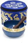 Singing Bowl - For Meditation, Yoga, Sound Therapy, Spiritual Healing, Prayer, Relaxation, Gift (Blue)