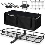 ARKSEN Hitch Cargo Carrier, 60 x 23 x 5.5 Inch, 500 Lbs Capacity, Universal Fit, Compatible with Car, SUV, RV, Truck, Van