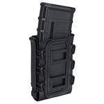 IDOGEAR Mag Pouch 5.56mm Rifle Magazine Pouches 7.62mm Molle Softshell Universal Mag Carrier for M4 AR15 M16 AK Magainzes (Black)