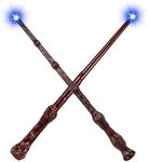 ShinySong Light Up Wand with Sound Magic Wizard Witch Wand Illuminating Toy Party Cosplay Costume Accessories 2 Pack, Hive & Root